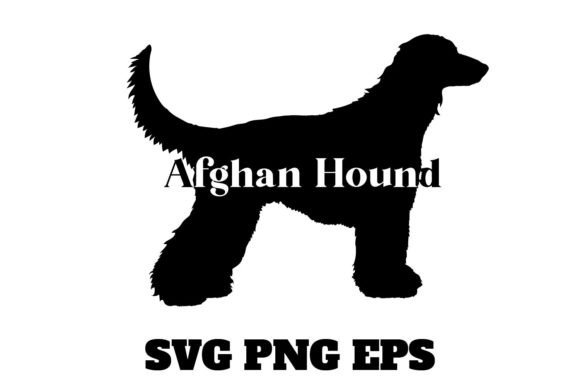 Afghan Hound Dog Silhouette