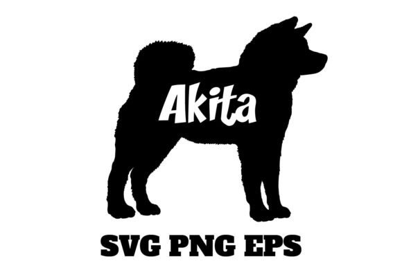 Akita Dog Vector Dog Silhouette