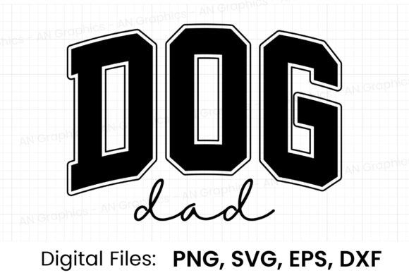 Dog Dad Retro Varsity SVG