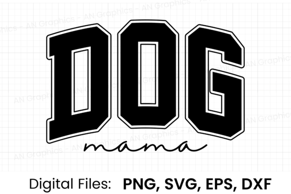 Dog Mama Retro Varsity SVG