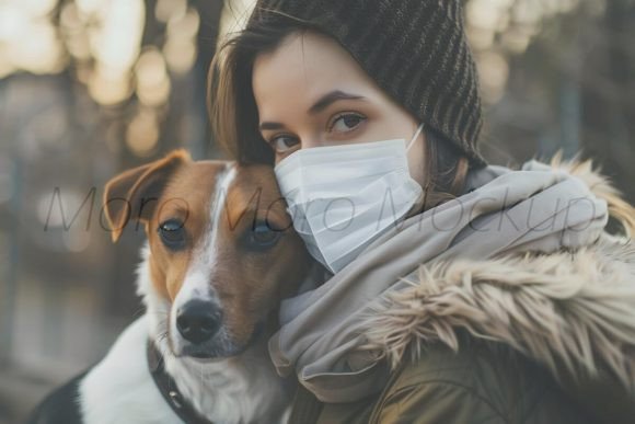 Dog Mom Masks Mockup