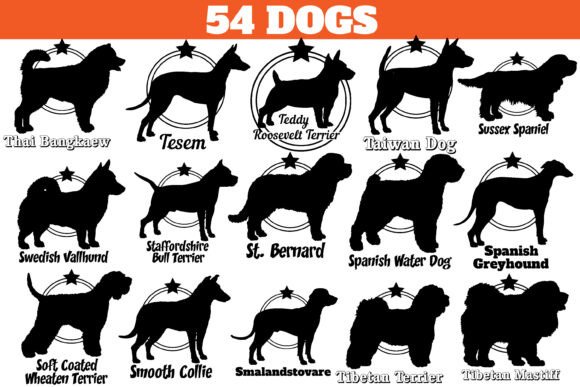 Dog Silhouette Breeds