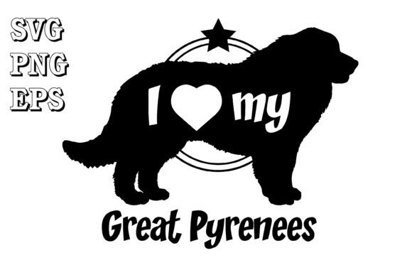 Great Pyrenees Dog Silhouette