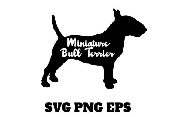 Miniature Bull Terrier Dog Silhouette