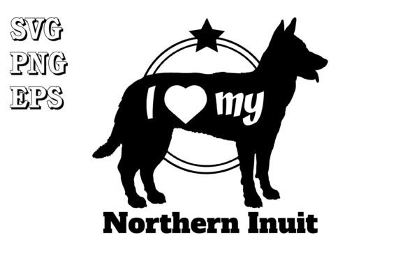 Northern Inuit Dog Silhouette