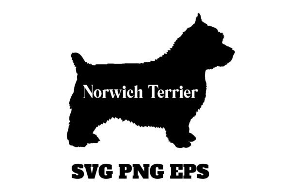 Norwich Terrier Dog Silhouette Vector