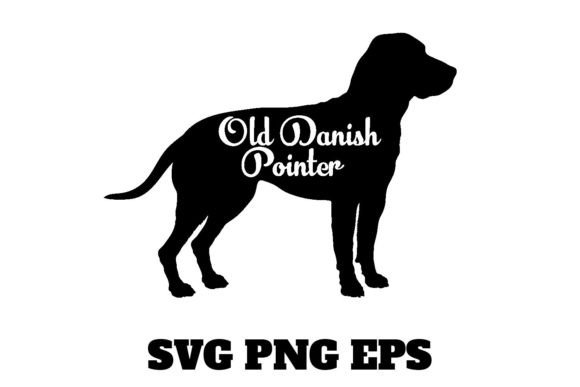 Old Danish Dog Silhouette Vector