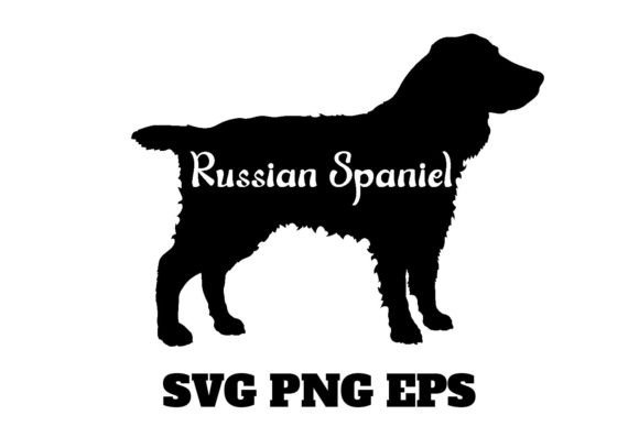 Russian Spaniel Vector Dog Silhouette