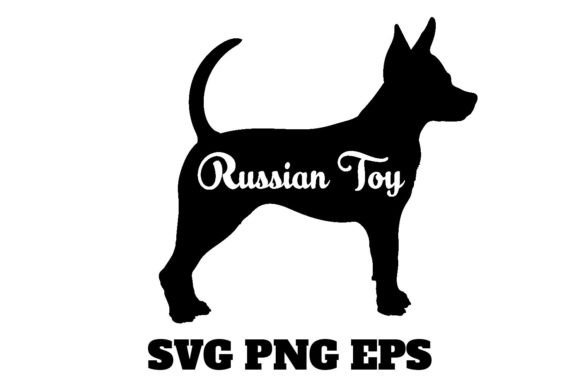 Russian Toy Dog Silhouette Vector