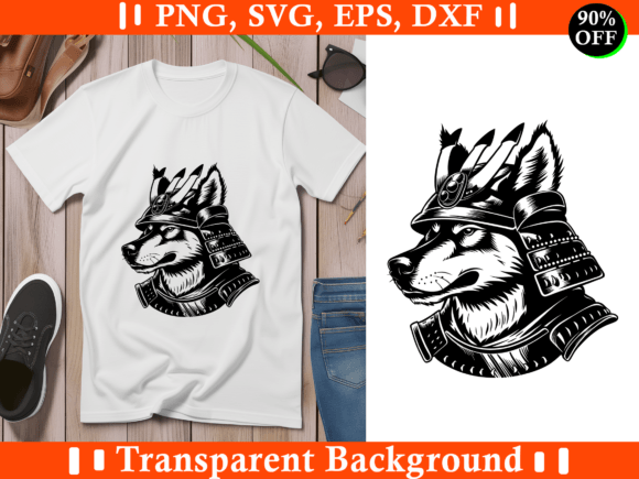 Samurai Dog T-shirt Design