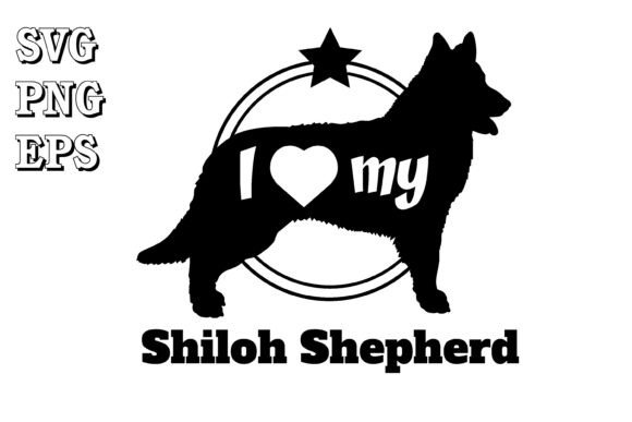 Shiloh Shepherd Dog Silhouette