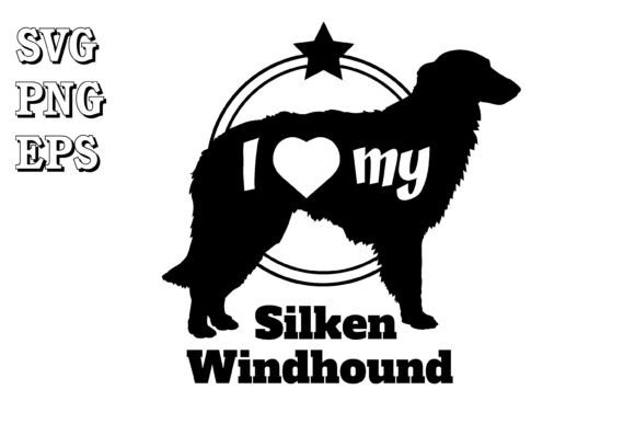 Silken Windhound Dog Silhouette