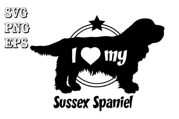 Sussex Spaniel Dog Silhouette