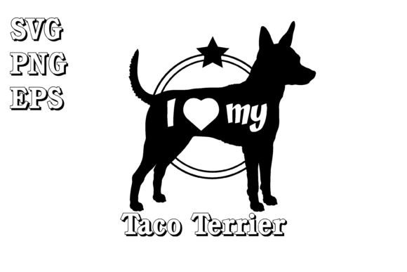 Taco Terrier Dog Silhouette
