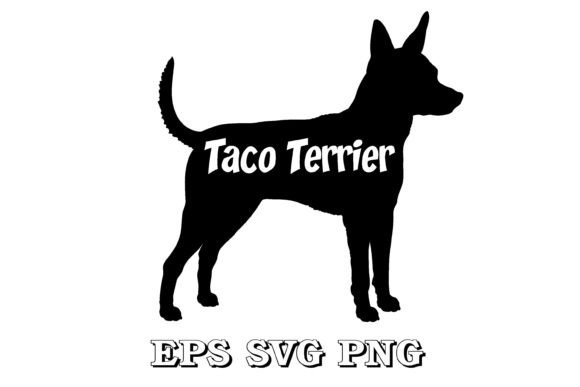 Taco Terrier Dog Silhouette Vector