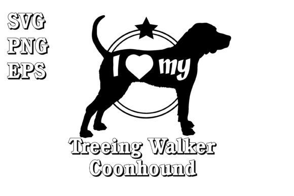 Treeing Walker Coonhound Dog Silhouette