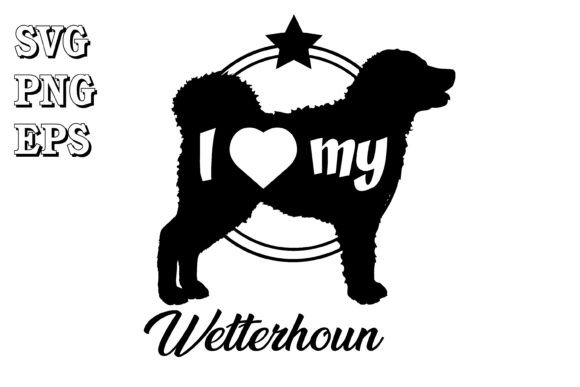 Wetterhoun Dog Silhouette