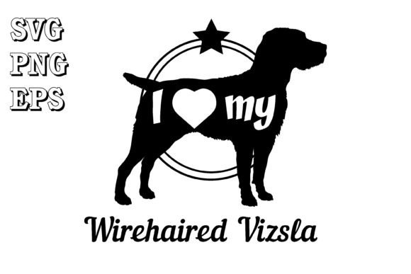 Wirehaired Vizsla Dog Silhouette